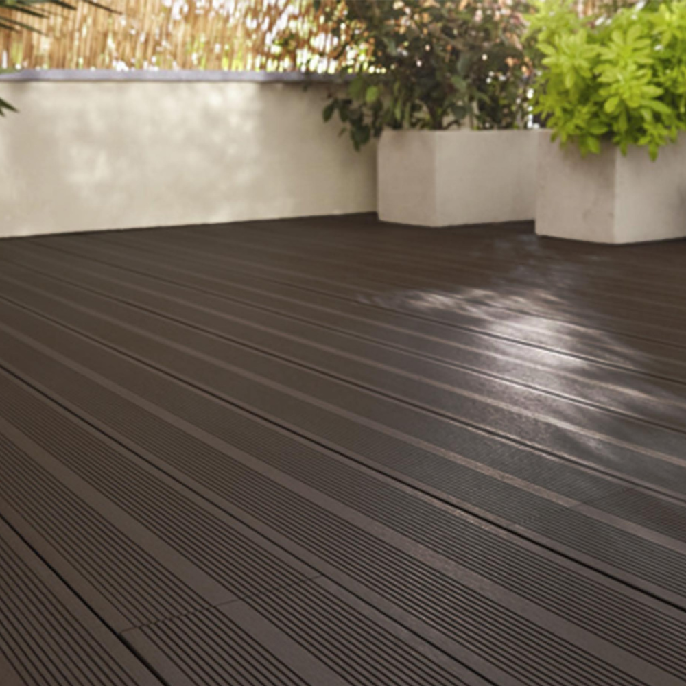 Coffee WPC Homogeneous Deck plank profile